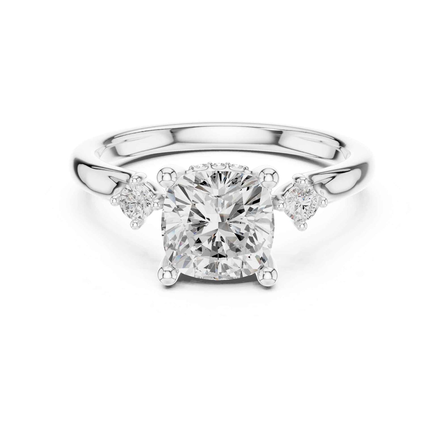 2 Carat Timeless Cushion Cut Lab Grown Diamond Engagement Ring