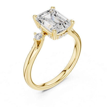 2 Carat Emerald Cut Lab Grown Diamond Engagement Ring