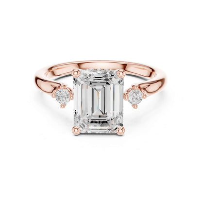 2 Carat Emerald Cut Lab Grown Diamond Engagement Ring