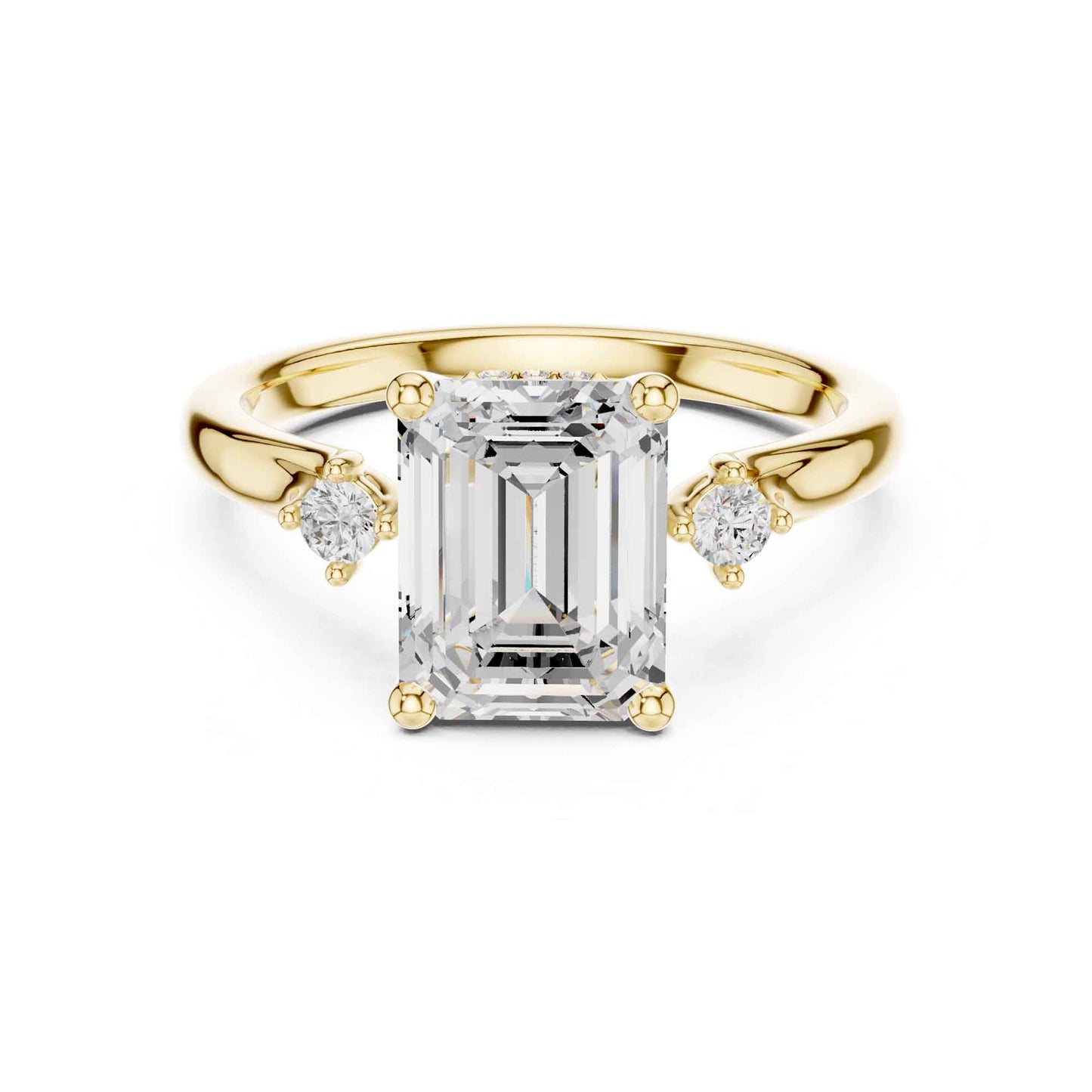 2 Carat Emerald Cut Lab Grown Diamond Engagement Ring