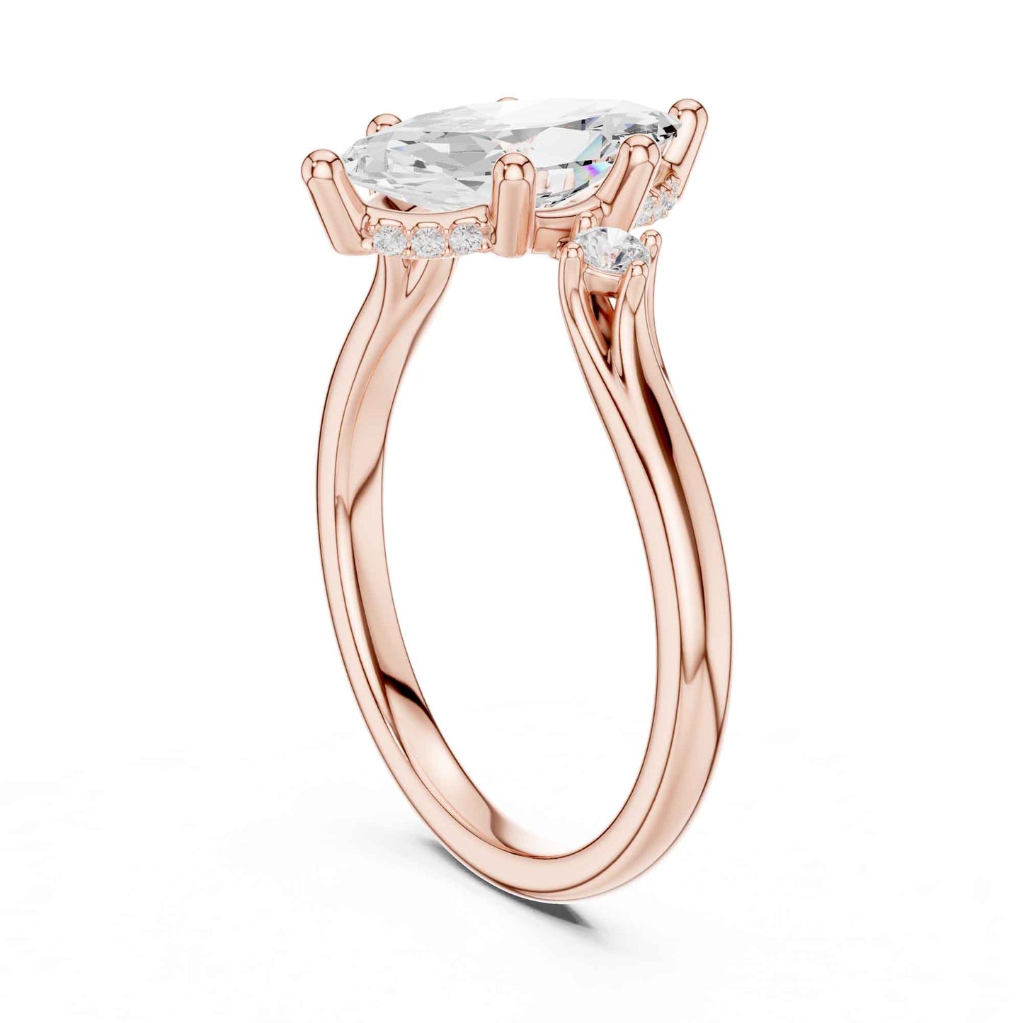 2 Carat Classic Marquise Cut Lab Created Diamond Solitaire Engagement Ring