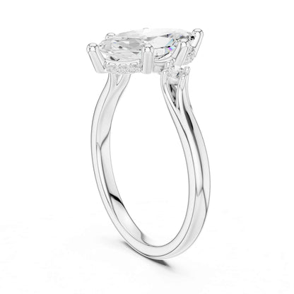 2 Carat Classic Marquise Cut Lab Created Diamond Solitaire Engagement Ring