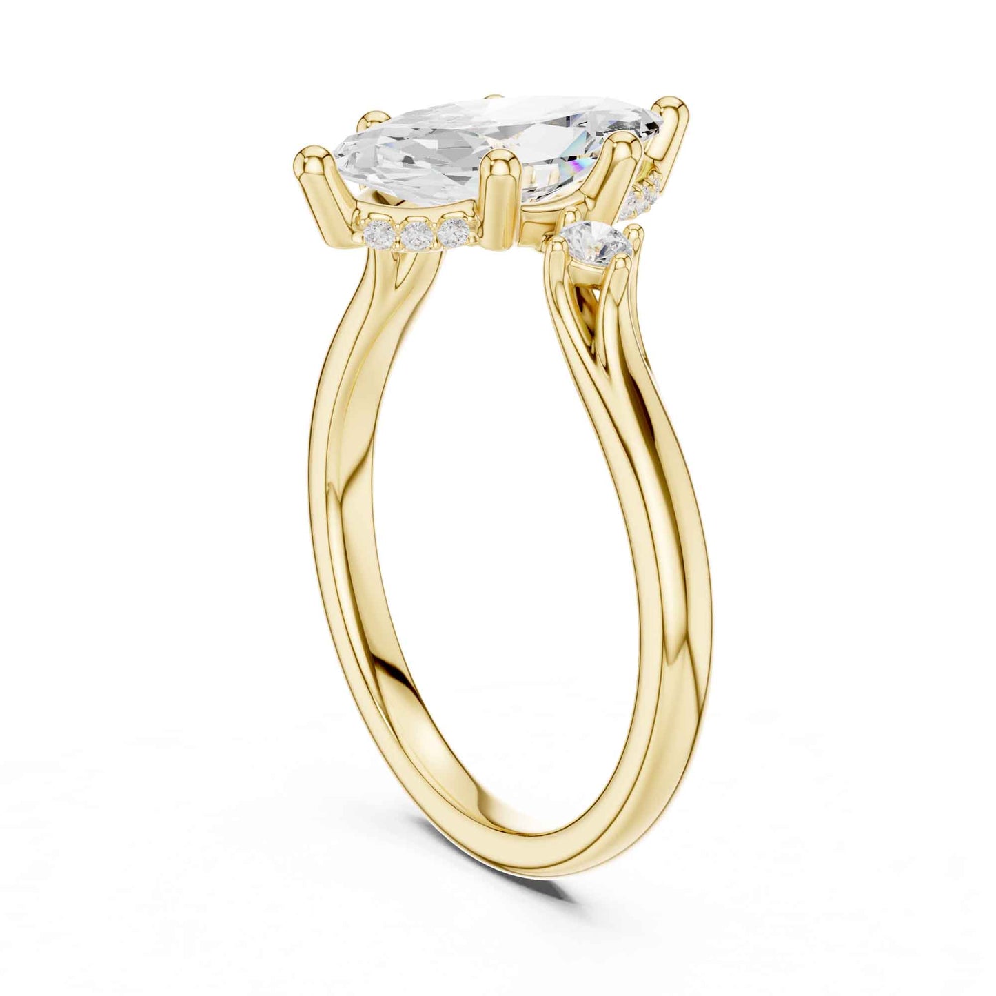 2 Carat Classic Marquise Cut Lab Created Diamond Solitaire Engagement Ring