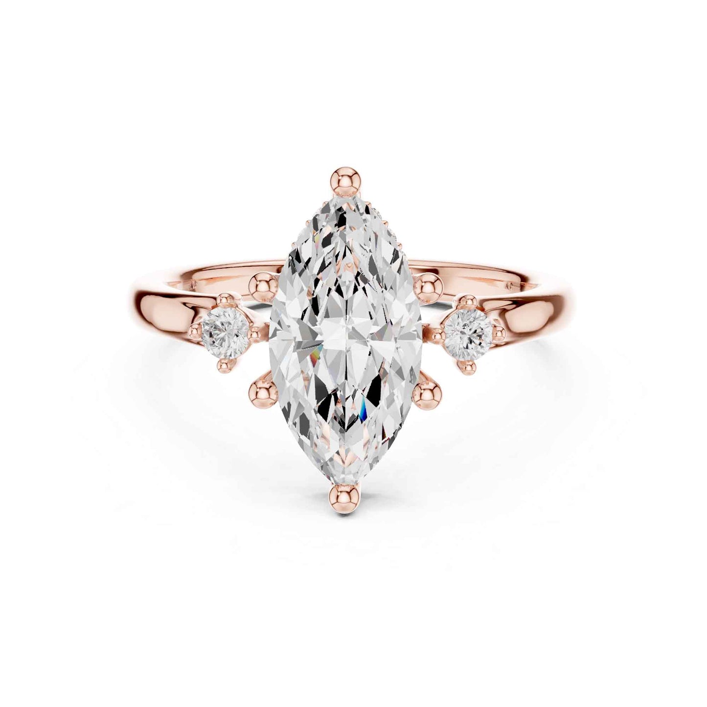 2 Carat Classic Marquise Cut Lab Created Diamond Solitaire Engagement Ring