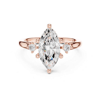 2 Carat Classic Marquise Cut Lab Created Diamond Solitaire Engagement Ring