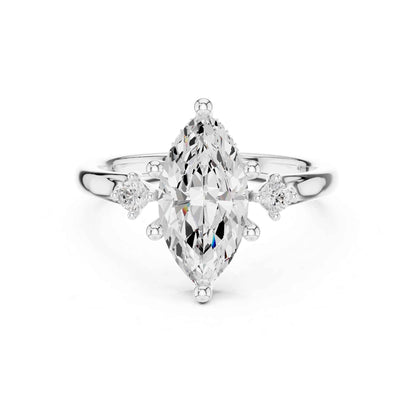2 Carat Classic Marquise Cut Lab Created Diamond Solitaire Engagement Ring