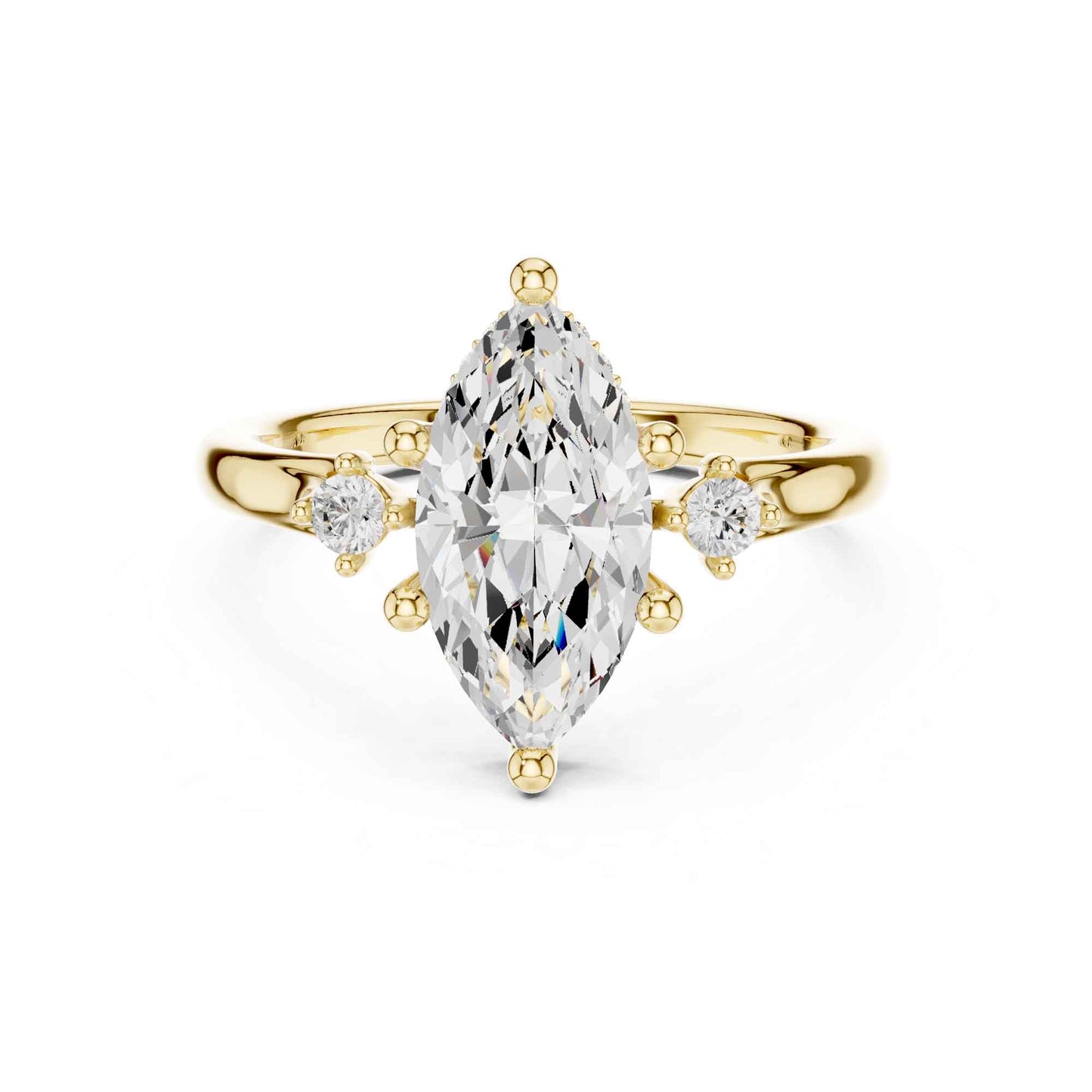 2 Carat Classic Marquise Cut Lab Created Diamond Solitaire Engagement Ring