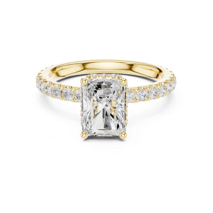 1.5 Carat Radiant-Cut Diamond Engagement Ring with Pavé Band