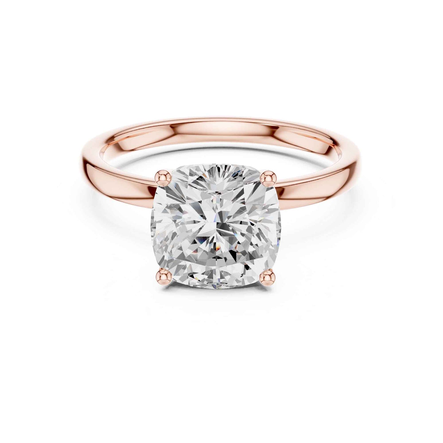 2 Carat Cushion Cut Diamond Engagement Ring in Classic Solitaire Setting
