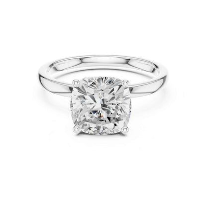 2 Carat Cushion Cut Diamond Engagement Ring in Classic Solitaire Setting