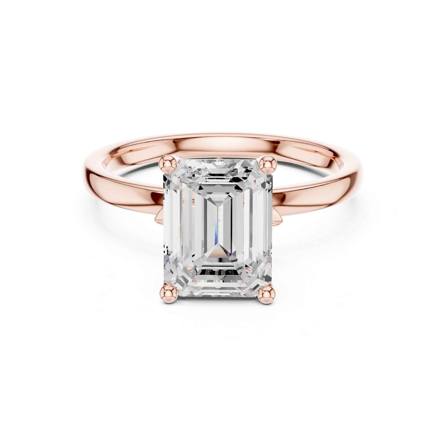 2 Carat Emerald Cut Lab Grown Diamond Solitaire Engagement Ring