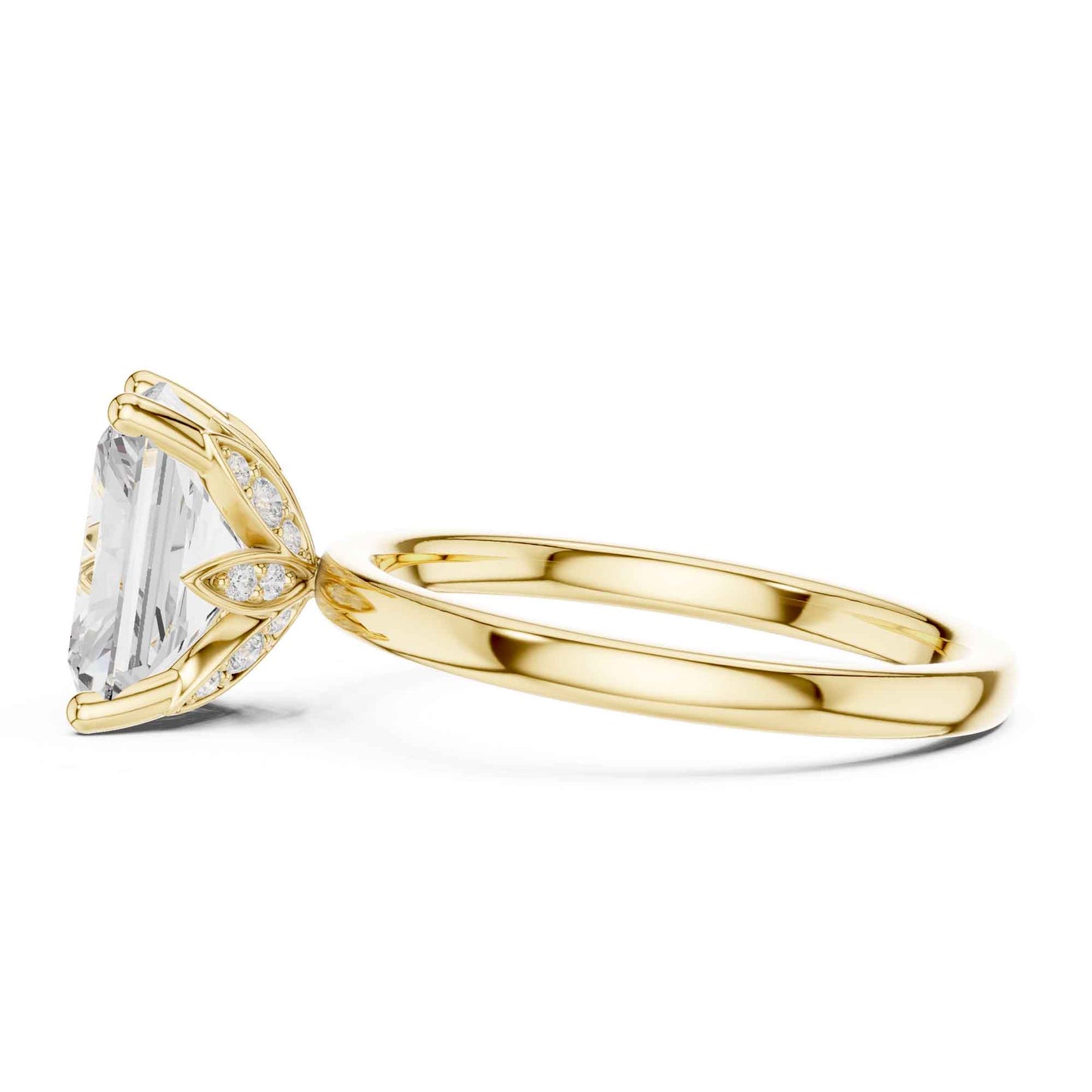 2 Carat Classic Radiant Cut Diamond Solitaire Engagement Ring