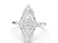 Geometric Trillion Lab-Grown Diamond Ring