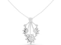 Round Cut Lab Grown Diamond Bloom Cascade Chain & Pendant