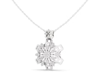 Round Cut Lab Grown Diamond Regal Star Bloom Chain & Pendant