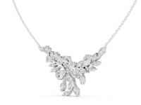 Marquise & Pear Lab Grown Diamond Floral Vine Chain & Pendant