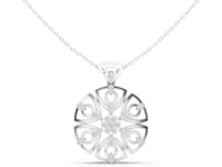 Round Cut Lab Grown Diamond Heritage Floral Chain & Pendant
