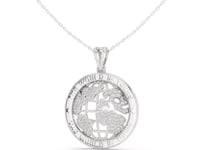 Lab Grown Diamond World Globe Medallion Chain & Pendant