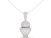 Iced Basketball Hoop Statement Lab Grown Diamond Chain & Pendant