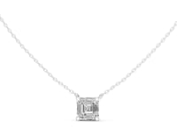 Asscher Cut Lab Grown Diamond Solitaire Chain & Pendant