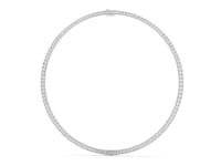 Classic Emerald Tennis Lab Grown Diamond Necklace