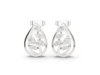 Round Cut Halo Lab Grown Diamond Stud Earrings