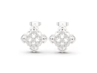 Lab Grown Diamond Floral Cluster Stud Earrings