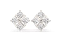Trinity Shield Lab Grown Diamond Stud Earrings