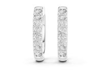Classic Round Cut Diamond Hoop & Huggie Earrings
