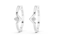Round Cut Lab Grown Diamond Hoop & Huggie Earrings