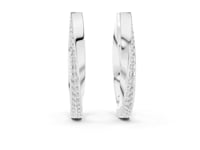 Classic Round Cut Lab Grown Diamond Hoop & Huggie Earrings