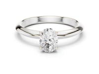 1 Carat Oval Cut Lab Grown Diamond Solitaire Engagement Ring
