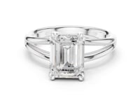 2 Carat emerald-cut diamond engagement ring