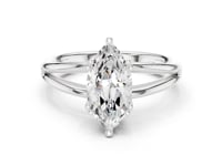 2 Carat marquise-cut diamond engagement ring
