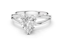 2 Carat heart-shaped diamond engagement ring