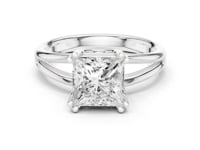 2 Carat princess cut diamond engagement ring