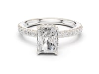 1.5 Carat Radiant-Cut Diamond Engagement Ring with Pavé Band