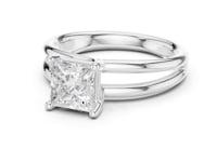 2 Carat Princess Cut Diamond Solitaire Engagement Ring