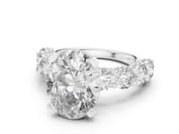 5 Carat Oval Cut Diamond Engagement Ring