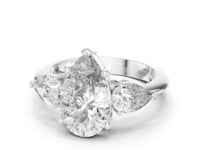 2 Carat Pear-Cut Three-Stone Diamond Engagement Ring