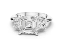 2.5 Carat Asscher-Shaped Diamond Solitaire Ring with Classic Band