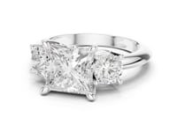 2.5 Carat Princess Cut Diamond Three-Stone Engagement Ring