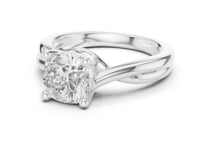 2 Carat Elegant Cushion Solitaire Engagement Ring Setting