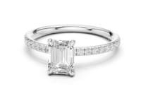 1 Carat Emerald Cut Lab Grown Diamond Engagement Ring