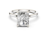 2 Carat Classic Radiant Cut Diamond Solitaire Engagement Ring
