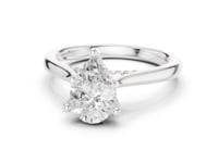 2 Carat Luxury Pear Cut Lab Grown Diamond Solitaire Engagement Ring