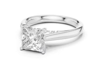 2 Carat Princess Cut Lab Grown Diamond Engagement Ring