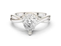 2 Carat Elegant Pear Cut Lab Grown Diamond Engagement Ring