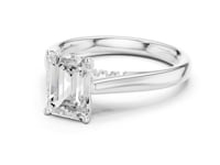 2 Carat Classic Emerald Cut Lab Diamond Solitaire Ring