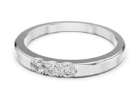 Premium Three Stone Lab Grown Diamond Band